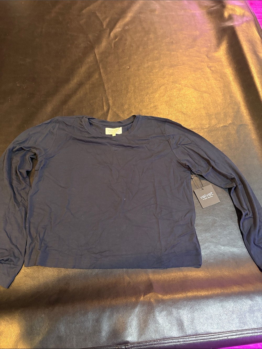 Velvet Men's Navy Crewneck Long-Sleeve Sweater
